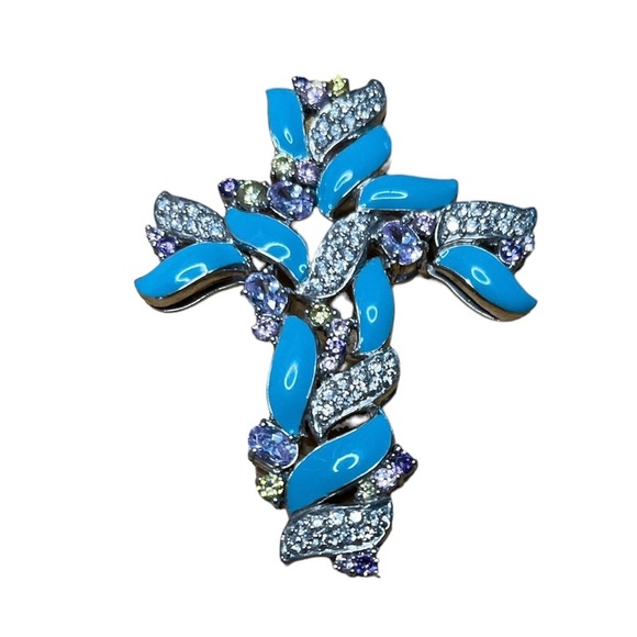 925 Sterling Silver Cross Pendant - Picture 1 of 7